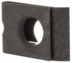 Made in USA - #10-32 Screw, 0.025 to 1/16" Thick, Spring Steel Standard U Nut - 5/16" Center Edge, Black Phosphate Finish - All Tool & Supply