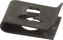 Made in USA - #10-24 Screw, 0.013 to 0.115" Thick, Spring Steel Standard U Nut - 1/4" Center Edge, Black Phosphate Finish - All Tool & Supply