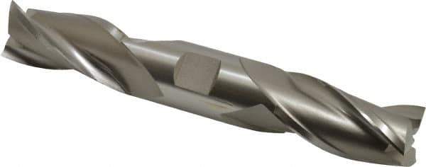 Hertel - 1", 1-7/8" LOC, 1" Shank Diam, 6-3/8" OAL, 3 Flute, High Speed Steel Square End Mill - Double End, Uncoated, Centercutting - All Tool & Supply