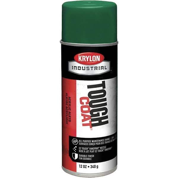 Krylon - Medium Green, 12 oz Net Fill, High Gloss, Enamel Spray Paint - 20 to 25 Sq Ft per Can, 16 oz Container, Use on Conduits, Ducts, Electrical Equipment, Machinery, Metal, Motors, Pipelines & Marking Areas, Railings, Steel Bars, Tool Boxes, Tools - All Tool & Supply