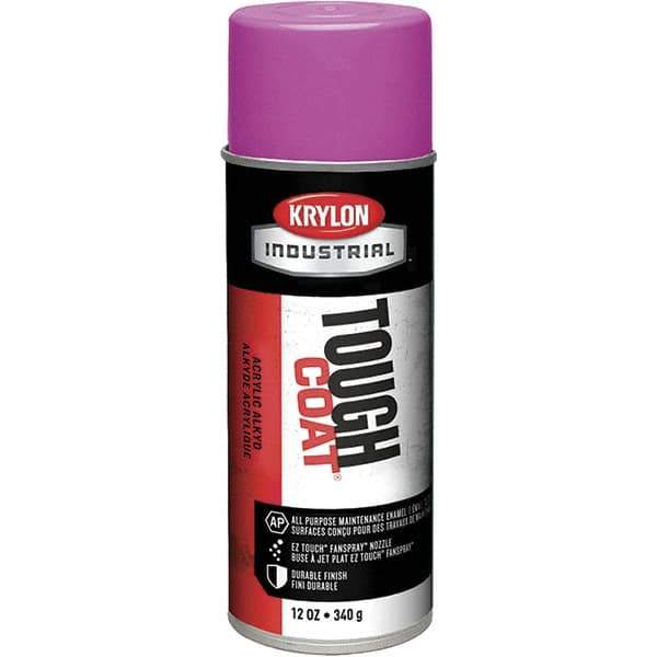 Krylon - OSHA Purple, 12 oz Net Fill, High Gloss, Enamel Spray Paint - 20 to 25 Sq Ft per Can, 16 oz Container, Use on Conduits, Ducts, Electrical Equipment, Machinery, Metal, Motors, Pipelines & Marking Areas, Railings, Steel Bars, Tool Boxes, Tools - All Tool & Supply