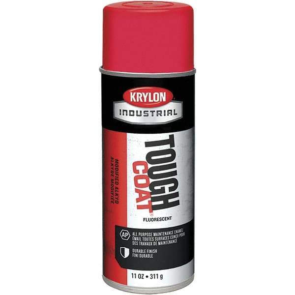 Krylon - Red, Fluorescent, Aerosol Spray Paint - 15 to 20 Sq Ft per Can, 12 oz Container - All Tool & Supply