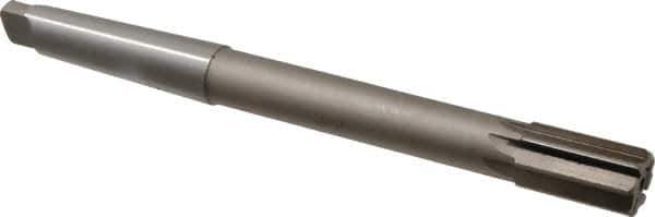 Interstate - 1" Diam, 0.873 to 0.875" Max Diam 3MT Morse Taper Shank, 1-5/8" Flute Length, Machine Expansion Reamer - Straight Flute, 10-1/2" OAL, Right Hand Cut, 8 Flutes, High Speed Steel, Bright Finish - All Tool & Supply