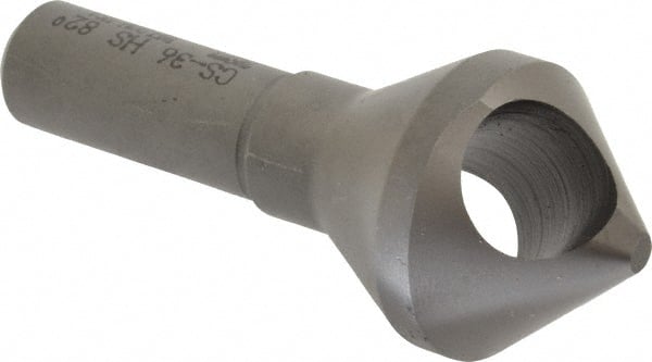 Weldon - 1-1/8" Head Diam, 1/2" Shank Diam, 82° High Speed Steel Countersink - All Tool & Supply