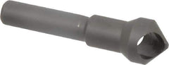 Weldon - 7/16" Head Diam, 1/4" Shank Diam, 90° High Speed Steel Countersink - Bright Finish, 1-11/16" OAL, Single End, Straight Shank, Right Hand Cut - All Tool & Supply