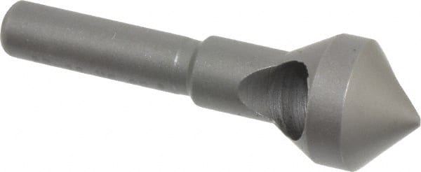 Weldon - 9/16" Head Diam, 1/4" Shank Diam, 90° High Speed Steel Countersink - All Tool & Supply