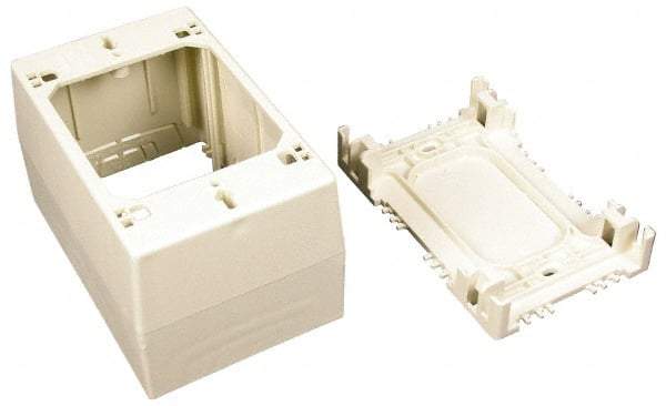 Wiremold - 4-3/4 Inch Long x 3 Inch Wide x 2-3/4 Inch High, Rectangular Raceway Box - Ivory, For Use with Wiremold 2300 Series Raceways - All Tool & Supply