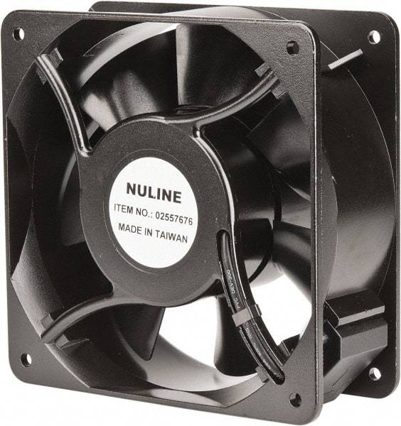 Value Collection - 230 Volts, AC, 260 CFM, Square Tube Axial Fan - 0.28 Amp Rating, 2,900 to 3,400 RPM, 6.3" High x 6.3" Wide x 2.44" Deep - All Tool & Supply