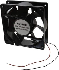 Value Collection - 12 Volts, DC, 130 CFM, Square Tube Axial Fan - 0.66 Amp Rating, 2,520 to 2,800 RPM, 4.7" High x 4.7" Wide x 1-1/2" Deep - All Tool & Supply