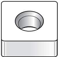 Kennametal - SNGA434 T0420 Grade KY4400 Ceramic Turning Insert - TiN Finish, 90° Square, 1/2" Inscr Circle, 3/16" Thick, 1/16" Corner Radius - All Tool & Supply