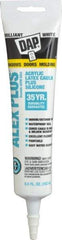 DAP - 5.5 oz Tube White Acrylic & Latex Caulk - -20 to 180°F Operating Temp, 30 min Tack Free Dry Time - All Tool & Supply