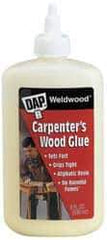 DAP - 16 oz Bottle Yellow Wood Glue - 5 to 7 min Working Time, 72 hr Full Cure Time, Bonds to Cardboard, Fabric, Leather, Particle Board & Wood - All Tool & Supply