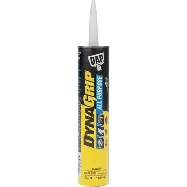 DAP - 10.3 Fluid Ounce Container, Tan, Cartridge Synthetic Latex Construction Adhesive - Service Temp from 0 to 120°F, Indoor - All Tool & Supply