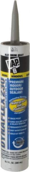 DAP - 10.1 oz Cartridge Gray Acrylic & Latex Caulk - -30 to -29.2°F Operating Temp, 30 min Tack Free Dry Time - All Tool & Supply