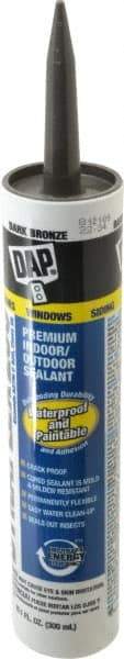 DAP - 10.1 oz Cartridge Bronze (Color) Acrylic & Latex Caulk - -30 to 180°F Operating Temp, 30 min Tack Free Dry Time - All Tool & Supply