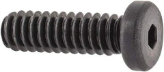 Made in USA - #10-24 UNC Hex Socket Drive, Low Socket Cap Screw - Grade 4037 Alloy Steel, Black Oxide Finish, Fully Threaded, 5/8" Length Under Head - All Tool & Supply