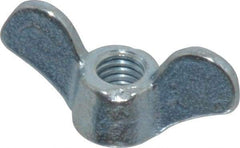 Value Collection - 5/16-18 UNC, Zinc Plated, Steel Standard Wing Nut - Grade 1015-1025, 1.44" Wing Span, 0.69" Wing Span, 1/2" Base Diam - All Tool & Supply