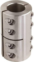 Climax Metal Products - 1-1/2" Inside x 2-5/8" Outside Diam, Two Piece Rigid Coupling without Keyway - 3-7/8" Long - All Tool & Supply