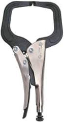 Proto - 11" OAL C-Clamp Locking Pliers - 15/32" Jaw Width, 3-45/64" Jaw Depth, Steel Handle - All Tool & Supply