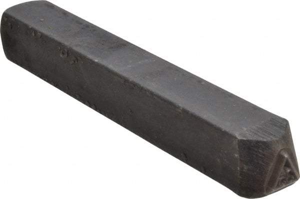 Made in USA - 3/16 Inch Character Size, 35 within a Triangle, Code Stamp - Steel - All Tool & Supply