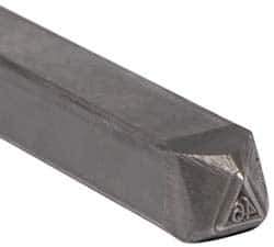 Made in USA - 3/16 Inch Character Size, 46 within a Triangle, Code Stamp - Steel - All Tool & Supply