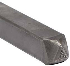 Made in USA - 3/16 Inch Character Size, 50 within a Triangle, Code Stamp - Steel - All Tool & Supply