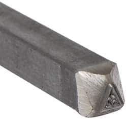 Made in USA - 3/16 Inch Character Size, 62 within a Triangle, Code Stamp - Steel - All Tool & Supply