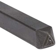 Made in USA - 3/16 Inch Character Size, 81 within a Triangle, Code Stamp - Steel - All Tool & Supply