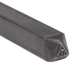 Made in USA - 1/4 Inch Character Size, 90 within a Triangle, Code Stamp - Steel - All Tool & Supply