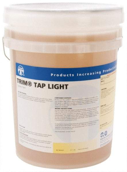 Master Fluid Solutions - Trim Tap Light, 5 Gal Pail Tapping Fluid - Straight Oil, For Broaching, Gear Cutting, Gundrilling, Milling, Reaming, Sawing, Shaving, Threading - All Tool & Supply