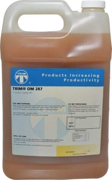 Master Fluid Solutions - Trim OM 287, 1 Gal Bottle Cutting Fluid - Straight Oil, For Machining - All Tool & Supply