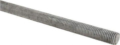 Made in USA - 3/4-10 UNC (Coarse), 2' Long, Low Carbon Steel Threaded Rod - Hot-Dipped Galvanized Finish, Right Hand Thread - All Tool & Supply