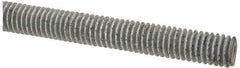 Made in USA - 3/8-16 UNC (Coarse), 6' Long, Low Carbon Steel Threaded Rod - Hot-Dipped Galvanized Finish, Right Hand Thread - All Tool & Supply