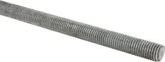 Made in USA - 3/4-10 UNC (Coarse), 6' Long, Low Carbon Steel Threaded Rod - Hot-Dipped Galvanized Finish, Right Hand Thread - All Tool & Supply