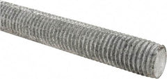 Made in USA - 7/8-9 UNC (Coarse), 6' Long, Low Carbon Steel Threaded Rod - Hot-Dipped Galvanized Finish, Right Hand Thread - All Tool & Supply