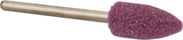 Grier Abrasives - 3/8 x 3/4" Head Diam x Thickness, B52, Pointed, Aluminum Oxide Mounted Point - All Tool & Supply