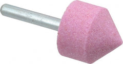 Grier Abrasives - 1-1/8 x 1-1/8" Head Diam x Thickness, A13, Pointed Cylinder, Aluminum Oxide Mounted Point - All Tool & Supply