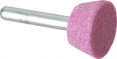 Grier Abrasives - 1" Head Diam x 1/2" Thickness, A33, Inverted Cone Flat End, Aluminum Oxide Mounted Point - All Tool & Supply