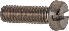 Value Collection - M6x1.00 Metric Coarse, 18mm Length Under Head Slotted Drive Machine Screw - Fillister Head, Grade 18-8 & A2 Stainless Steel, Uncoated, Without Washer - All Tool & Supply