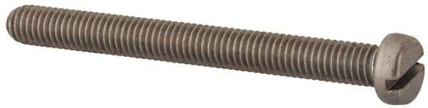 Value Collection - M6x1.00 Metric Coarse, 60mm Length Under Head Slotted Drive Machine Screw - Fillister Head, Grade 18-8 & A2 Stainless Steel, Uncoated, Without Washer - All Tool & Supply