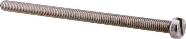 Value Collection - M6x1.00 Metric Coarse, 100mm Length Under Head Slotted Drive Machine Screw - Fillister Head, Grade 18-8 & A2 Stainless Steel, Uncoated, Without Washer - All Tool & Supply