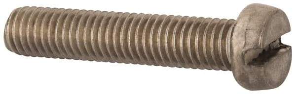 Value Collection - M8x1.25 Metric Coarse, 40mm Length Under Head Slotted Drive Machine Screw - Fillister Head, Grade 18-8 & A2 Stainless Steel, Uncoated, Without Washer - All Tool & Supply