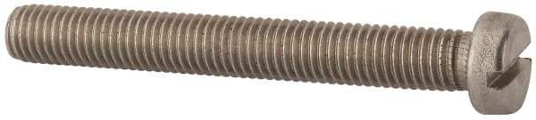 Value Collection - M10x1.50 Metric Coarse, 80mm Length Under Head Slotted Drive Machine Screw - Fillister Head, Grade 18-8 & A2 Stainless Steel, Uncoated, Without Washer - All Tool & Supply