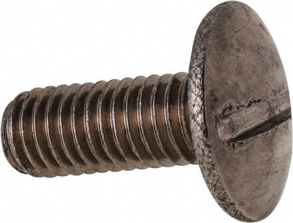 Value Collection - M8x1.25 Metric Coarse, 20mm Length Under Head Slotted Drive Machine Screw - Truss Head, Grade 18-8 & A2 Stainless Steel, Uncoated, Without Washer - All Tool & Supply