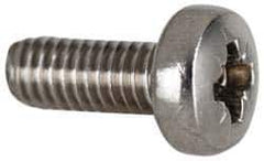 Value Collection - M8x1.25, 30mm OAL Pozidriv Drive Machine Screw - Flat Head, Grade 18-8 & A2 Stainless Steel, Uncoated, Without Washer - All Tool & Supply