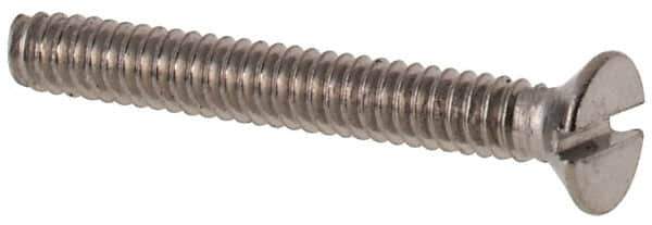 Value Collection - M1.6x0.35 Metric Coarse, 12mm OAL Slotted Drive Machine Screw - Flat Head, Grade 316 & A4 Stainless Steel, Uncoated, Without Washer - All Tool & Supply