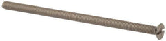 Value Collection - M5x0.80 Metric Coarse, 100mm OAL Slotted Drive Machine Screw - Flat Head, Grade 316 & A4 Stainless Steel, Uncoated, Without Washer - All Tool & Supply