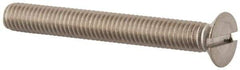 Value Collection - M6x1.00 Metric Coarse, 50mm OAL Slotted Drive Machine Screw - Flat Head, Grade 316 & A4 Stainless Steel, Uncoated, Without Washer - All Tool & Supply