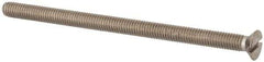 Value Collection - M6x1.00 Metric Coarse, 100mm OAL Slotted Drive Machine Screw - Flat Head, Grade 316 & A4 Stainless Steel, Uncoated, Without Washer - All Tool & Supply