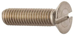 Value Collection - M8x1.25 Metric Coarse, 30mm OAL Slotted Drive Machine Screw - Flat Head, Grade 316 & A4 Stainless Steel, Uncoated, Without Washer - All Tool & Supply